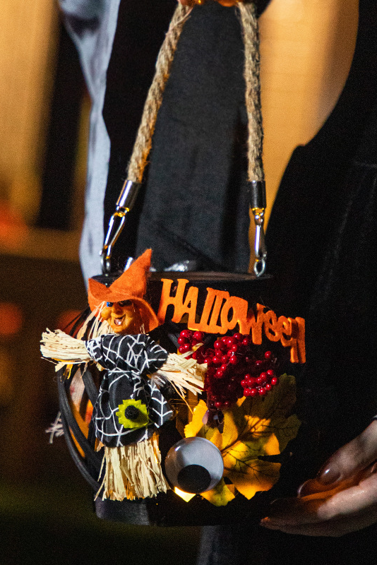 Halloween Light-up Woven Pumpkin Lantern