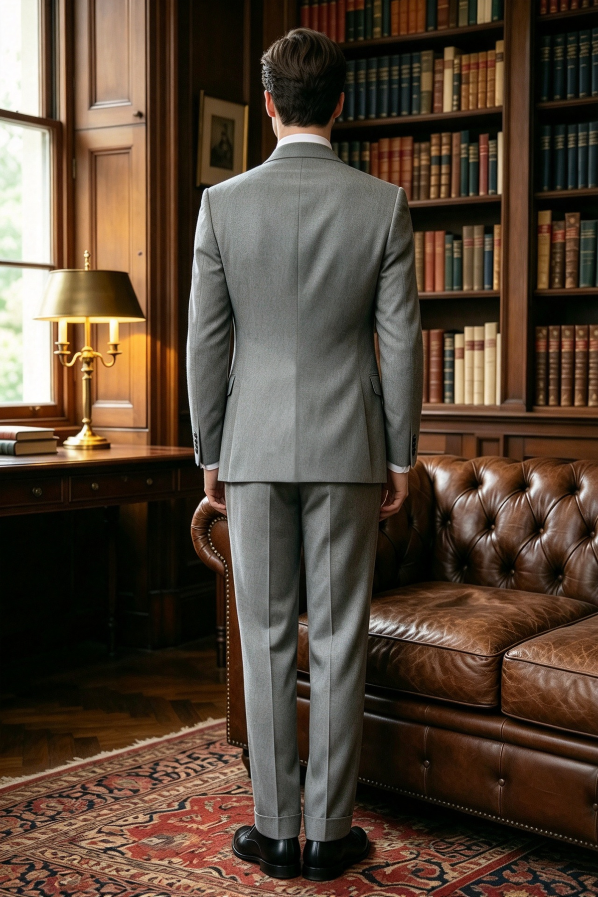 Light Grey Boys Double Breasted Waistcoat Formal 3 Piece Suit