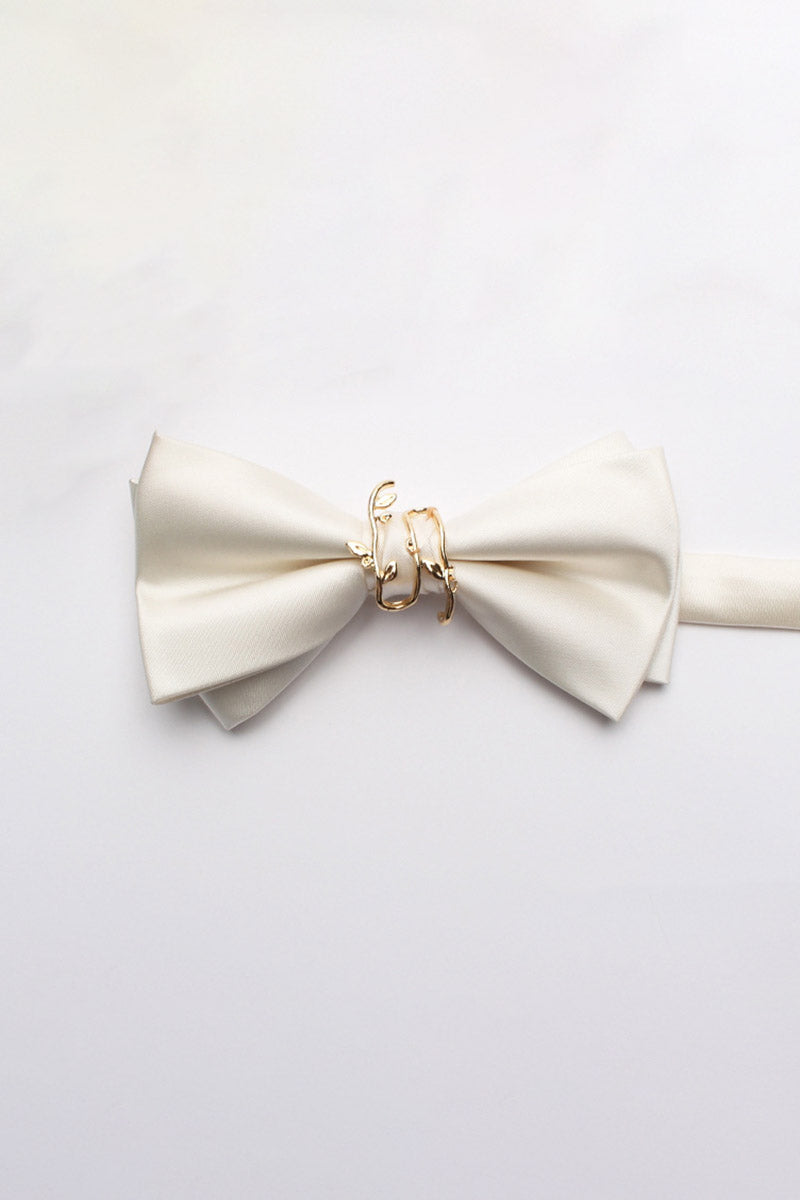 Boys Champagne Satin Bow Tie for Weddings