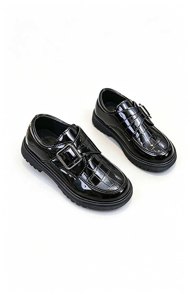 Boys Black Patent Leather Dress Shoes