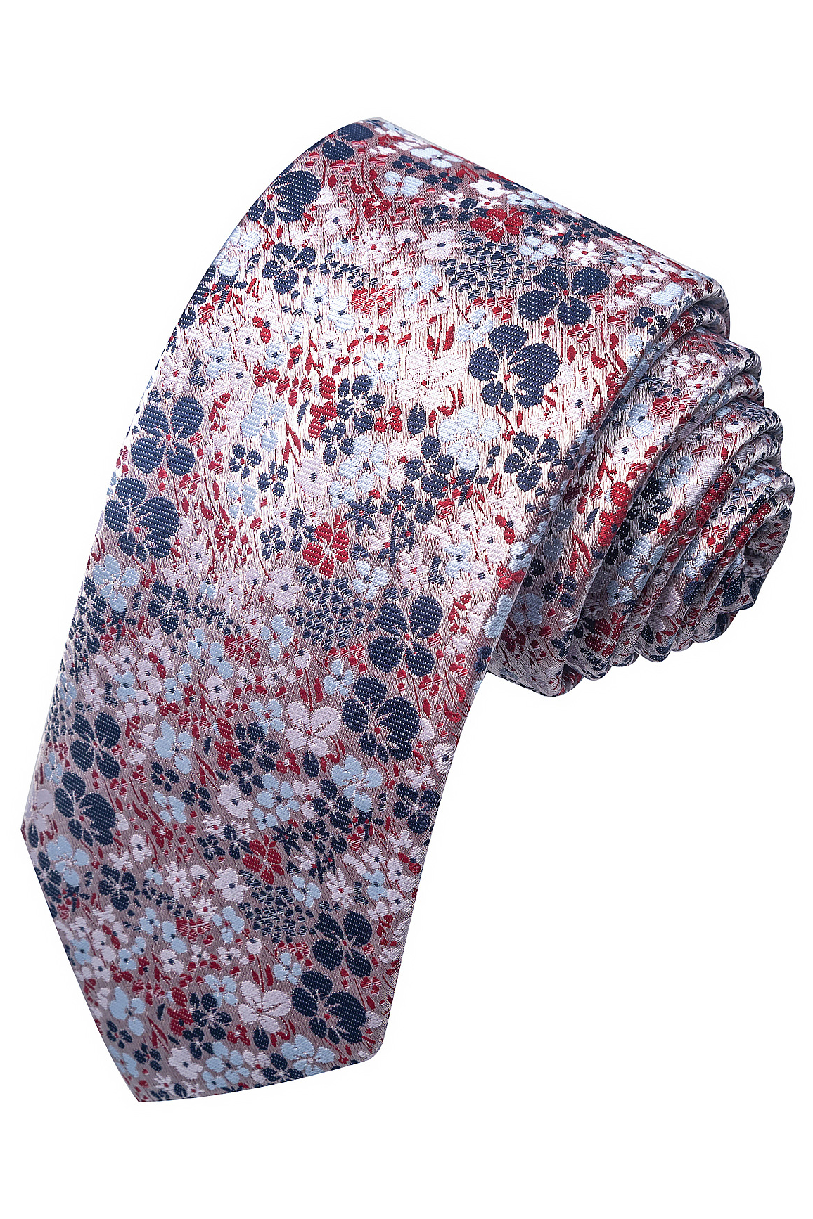 Blue Floral Jacquard Hand Tied Formal Tie