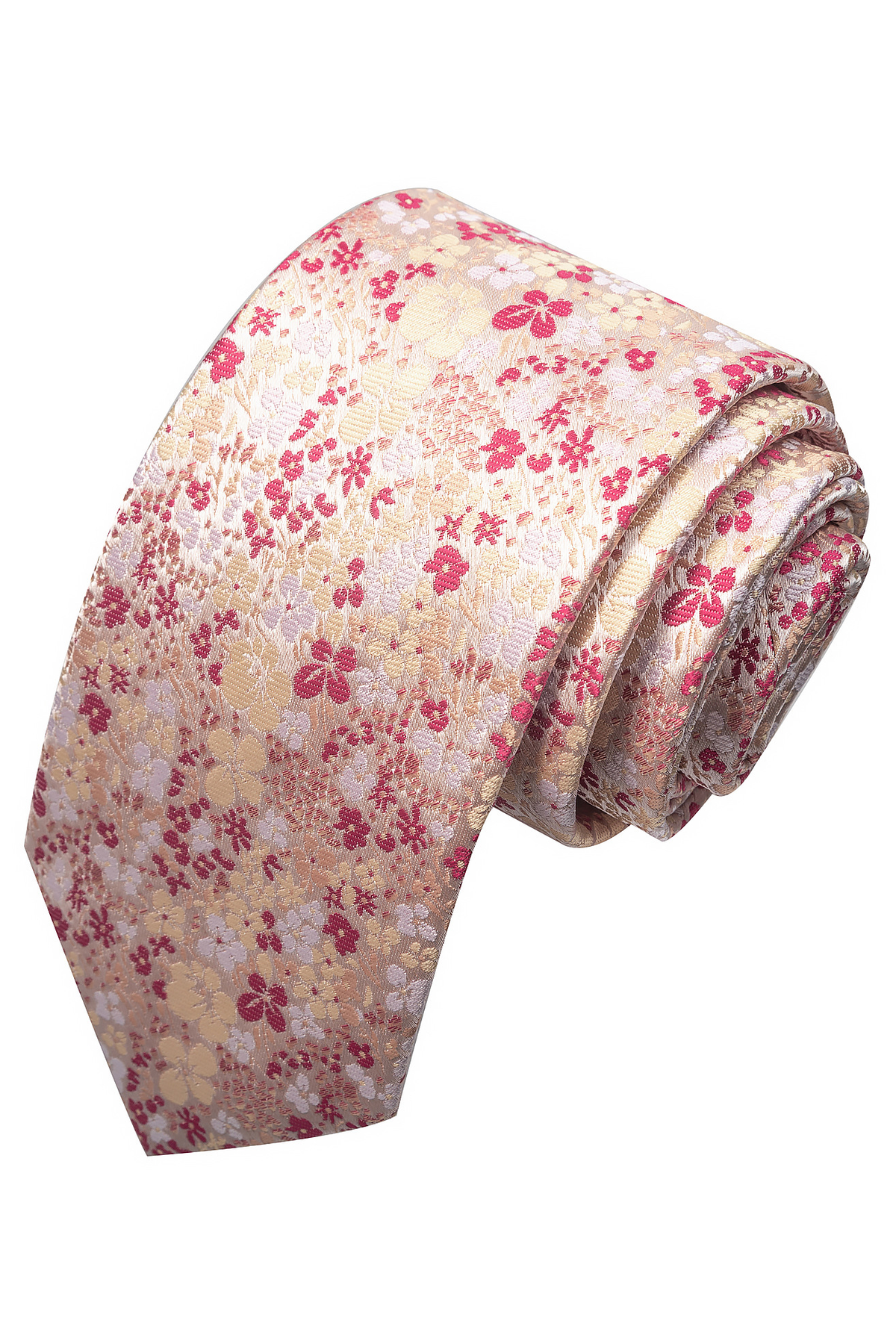 Blue Floral Jacquard Hand Tied Formal Tie