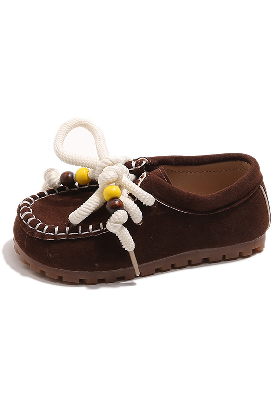 Brown Suede British Style Soft Sole Moccasin Shoes
