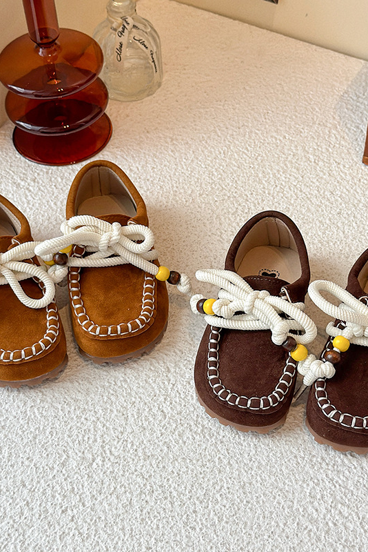 Brown Suede British Style Soft Sole Moccasin Shoes