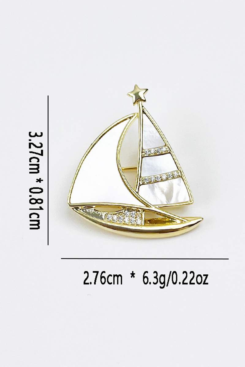 Sailboat Brooch for Weddings