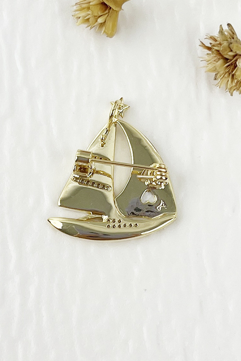 Sailboat Brooch for Weddings