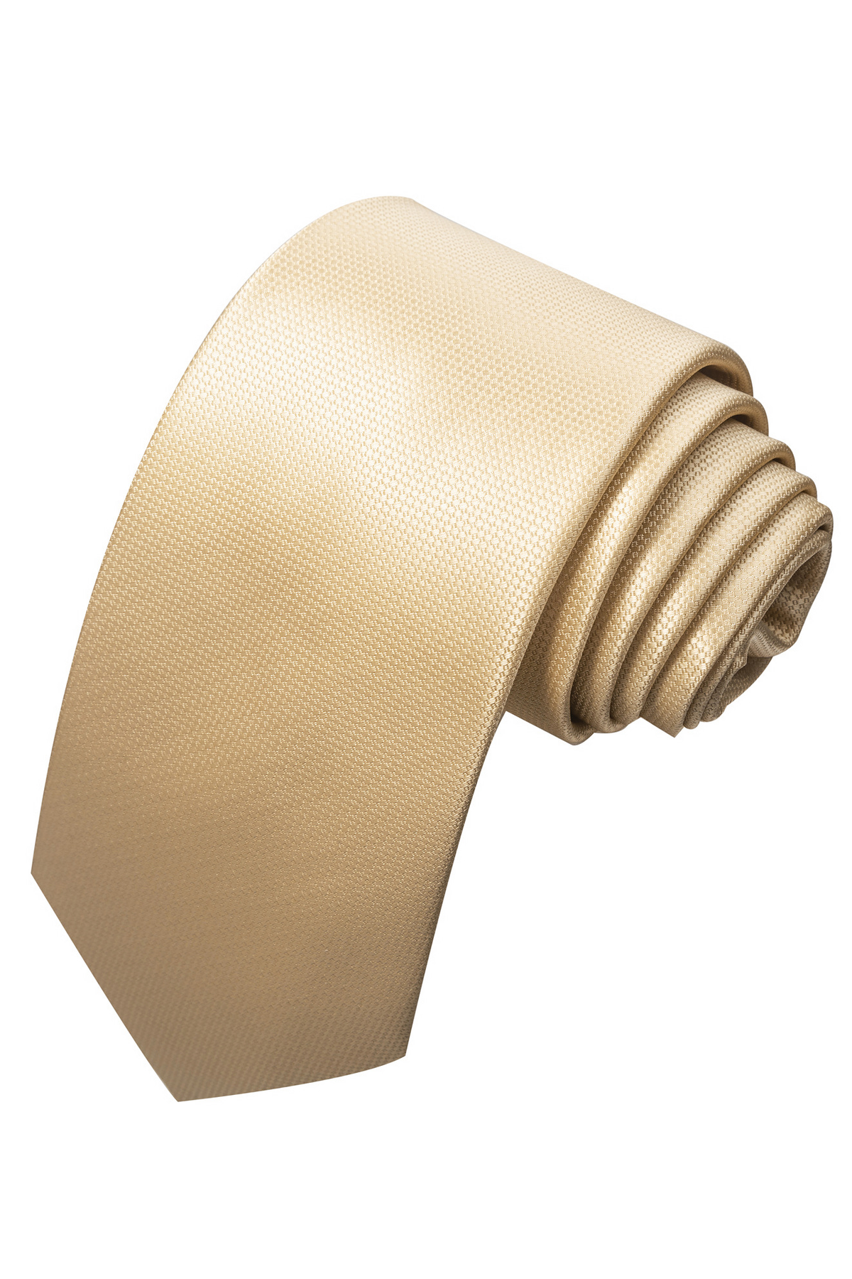 Champagne Satin Hand-Tied Necktie for Boys