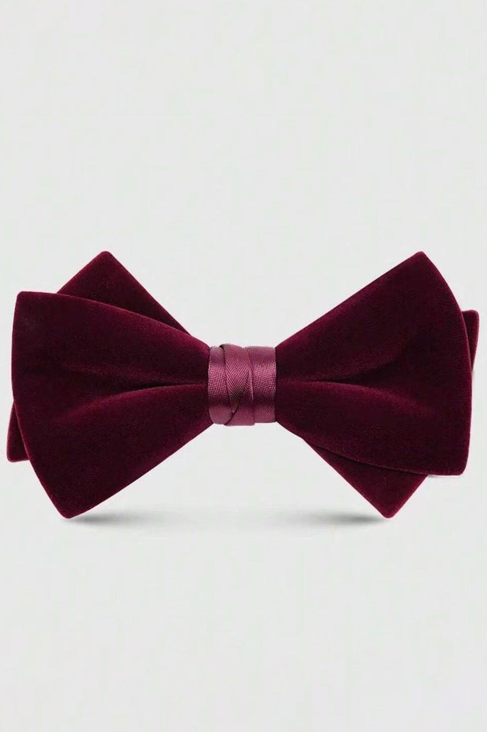 Black Velvet & Satin Patchwork Pre-Tied Bow Tie