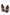 Brown Faux Leather Lace Pearl Decor Soft Sole Mary Jane Shoes
