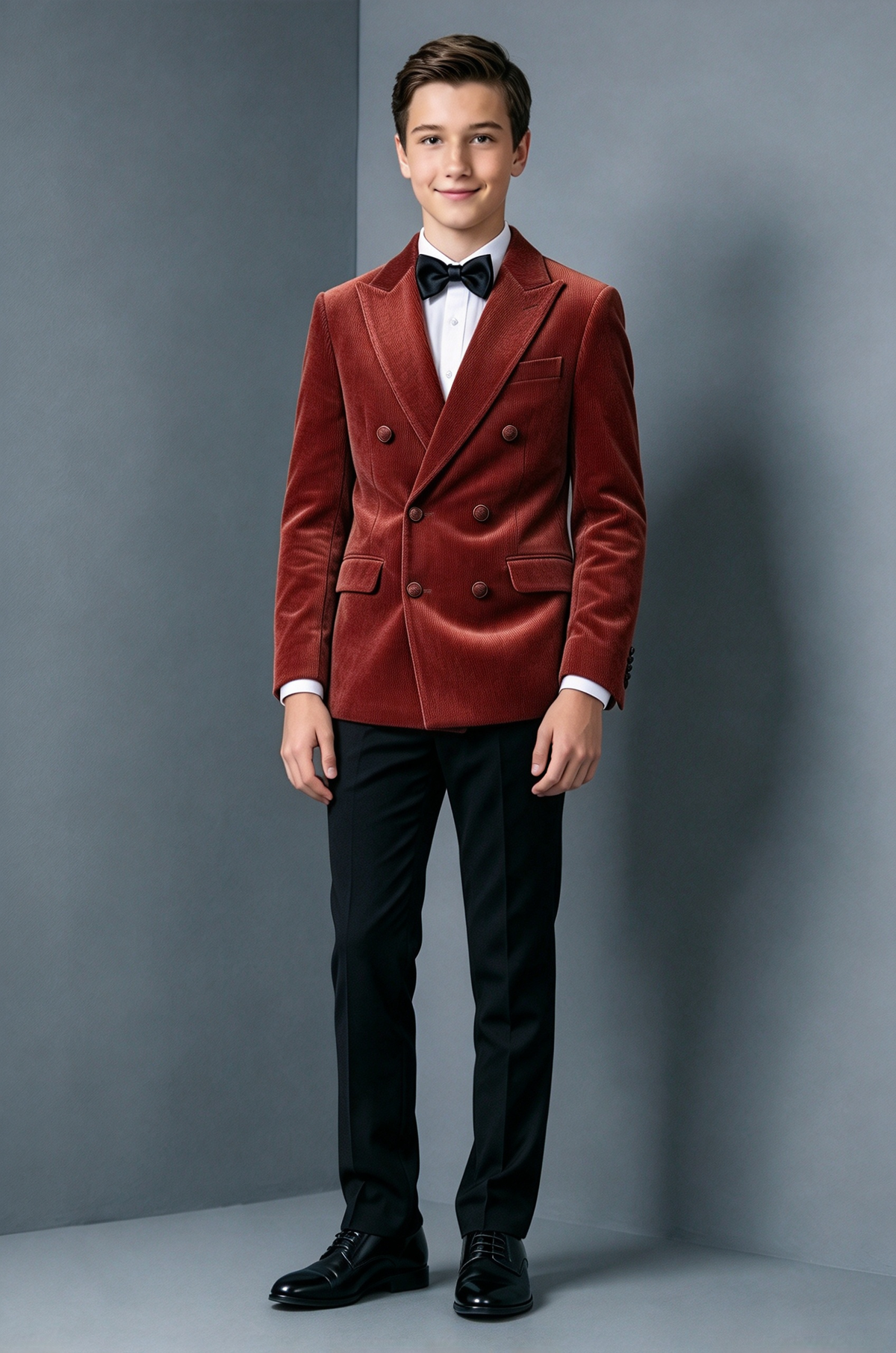 Rust Corduroy Double Breasted 2-Piece Suit