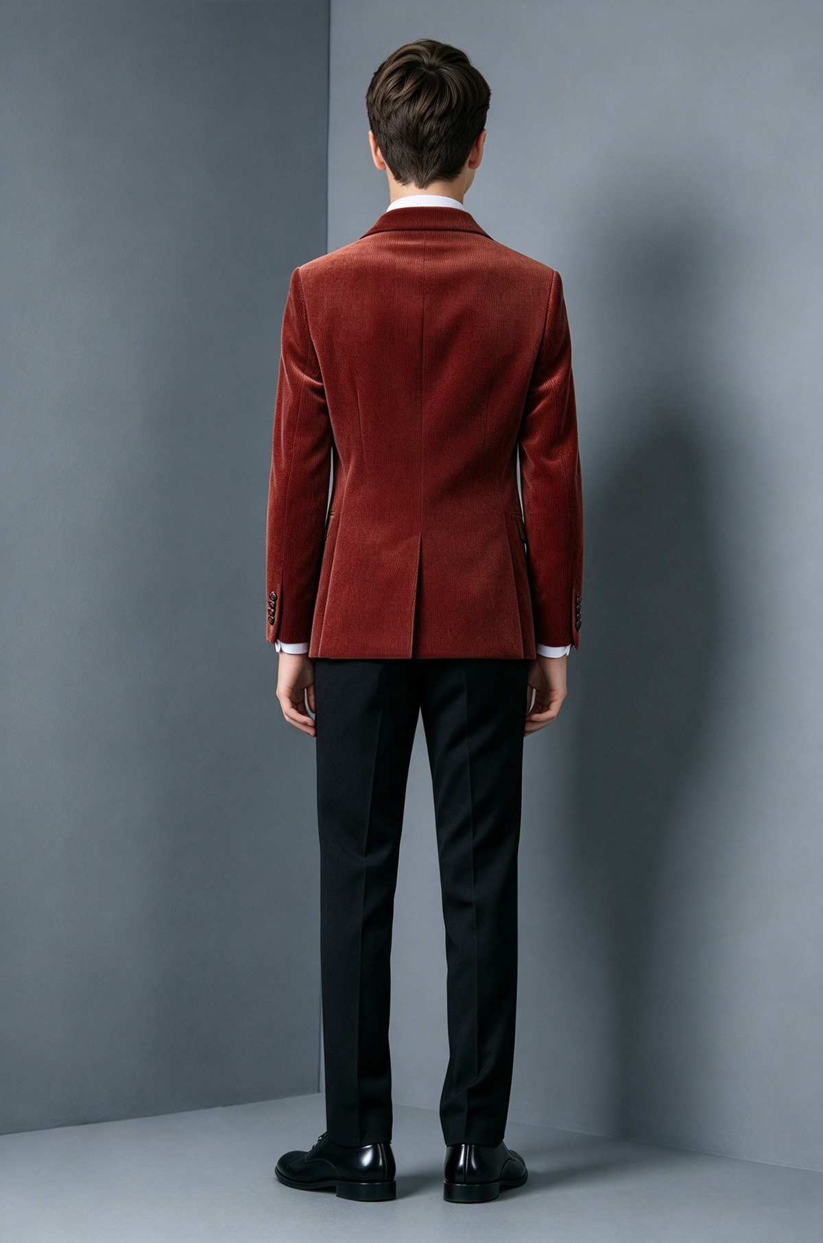 Rust Corduroy Double Breasted 2-Piece Suit