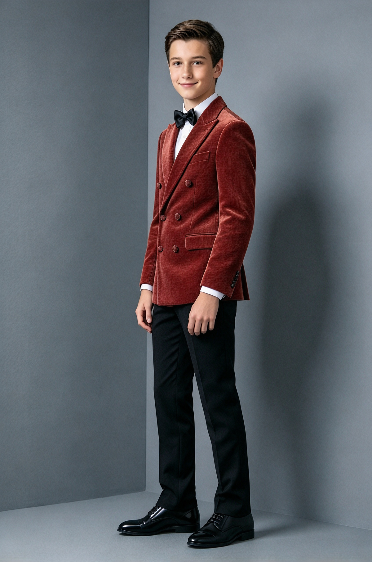 Rust Corduroy Double Breasted 2-Piece Suit