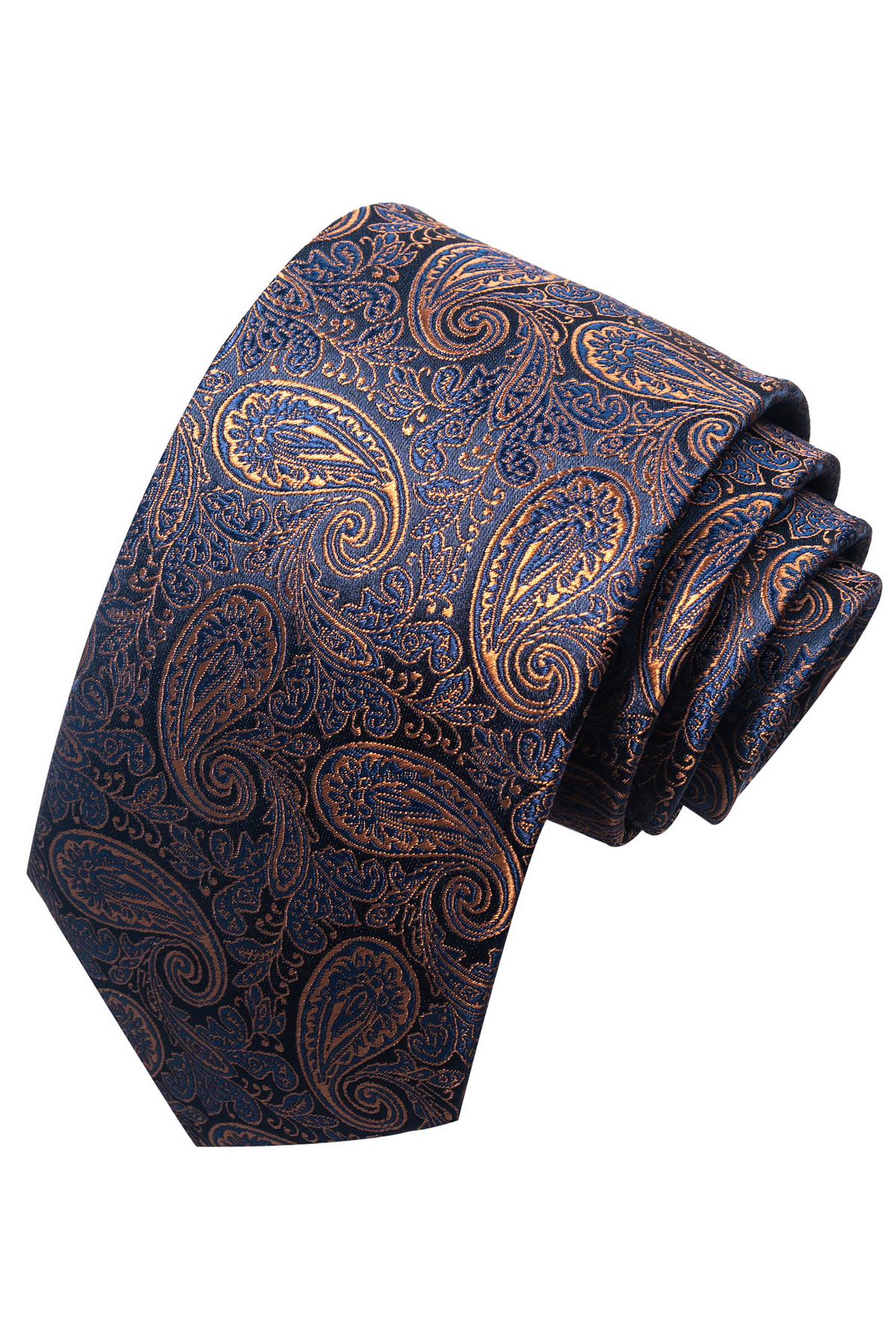 Blue Color-Block Jacquard Hand Tied Formal Tie