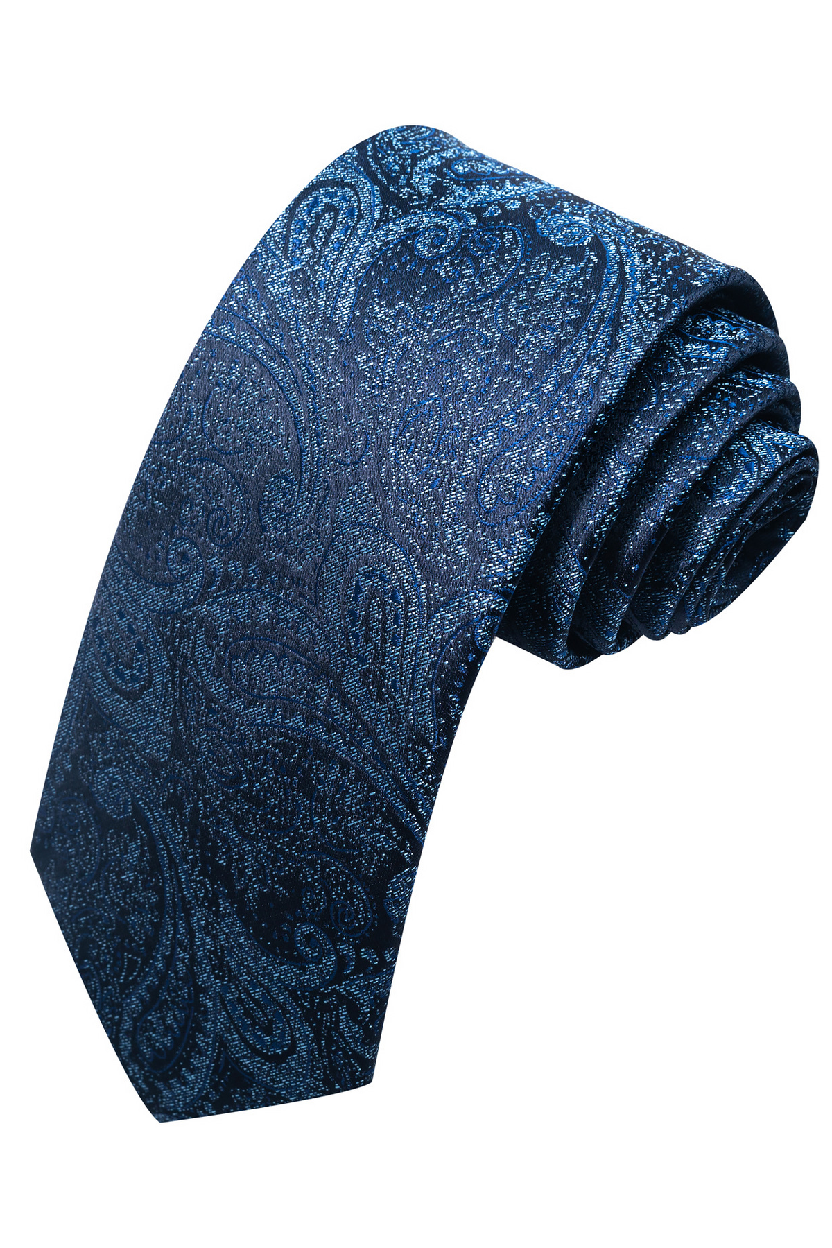 Blue Color-Block Jacquard Hand Tied Formal Tie