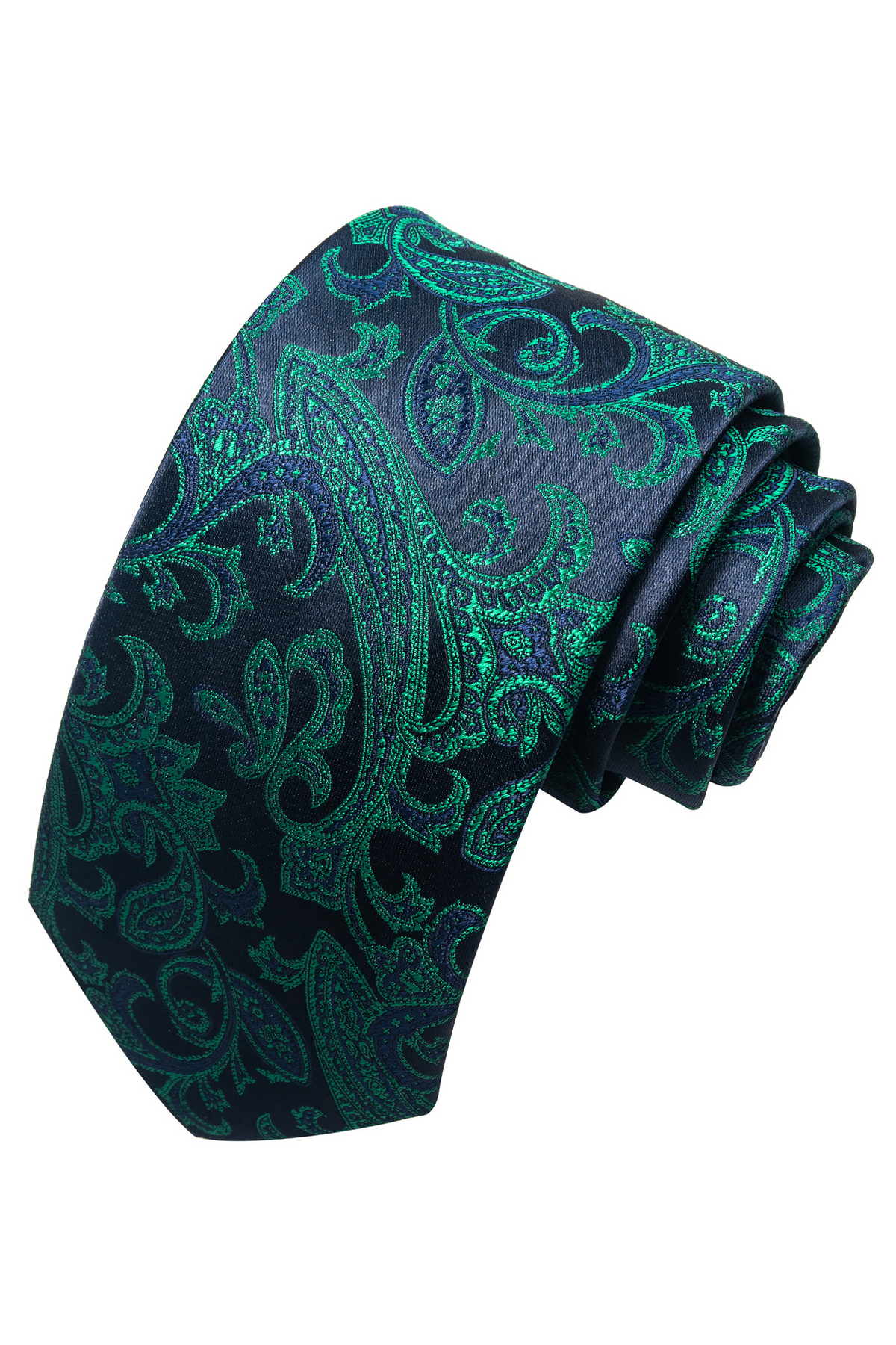 Blue Color-Block Jacquard Hand Tied Formal Tie