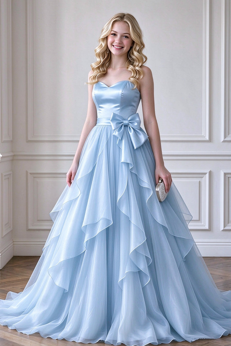 Yellow Satin And Tulle Gown Flower Girl Dress