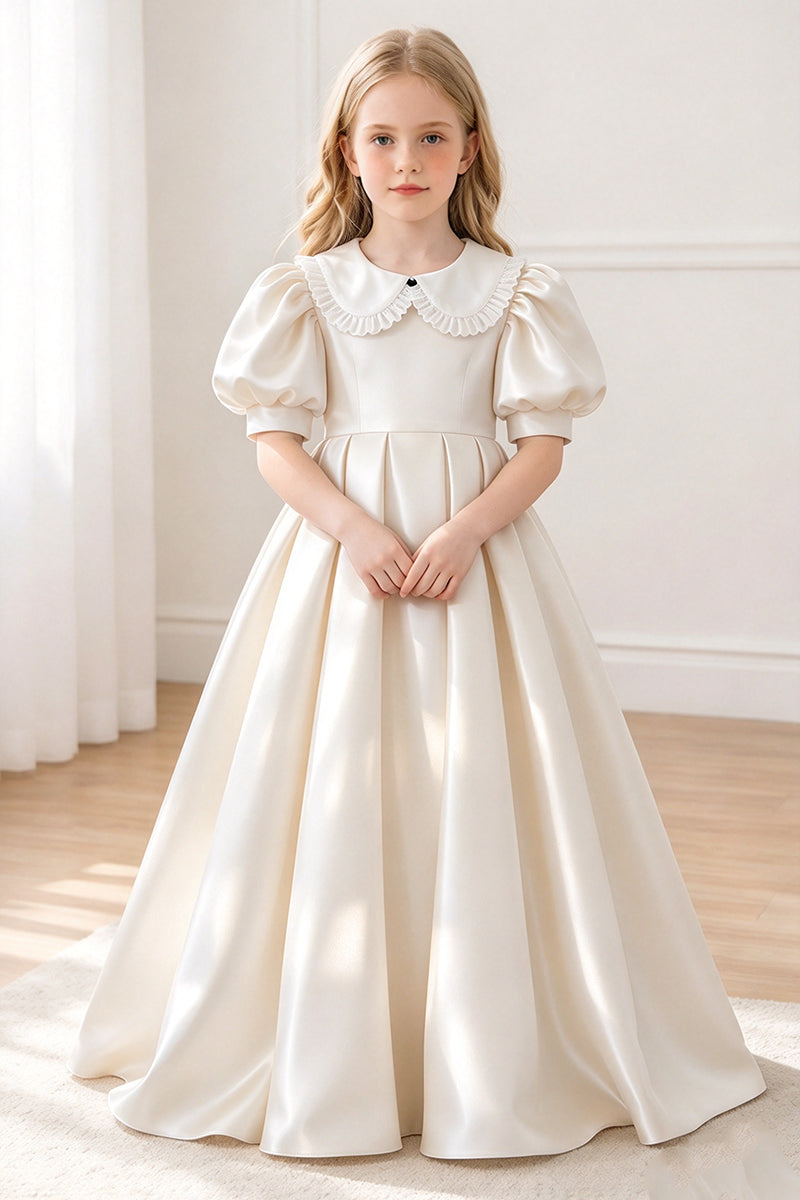 Girls Navy Velvet Midi Dress