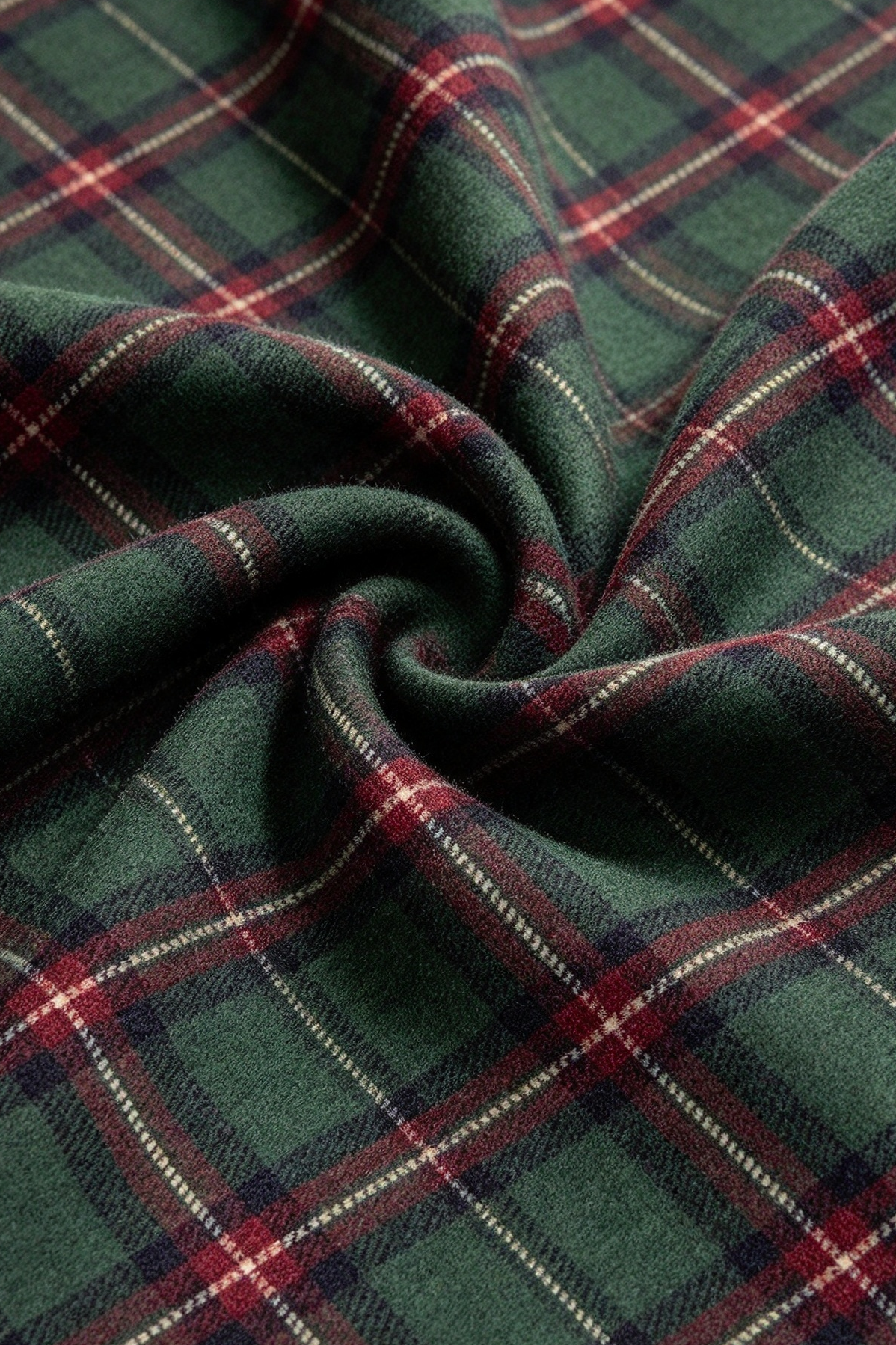 Dark Green & Red Plaid Double Breasted 2 Piece Formal Suit Set