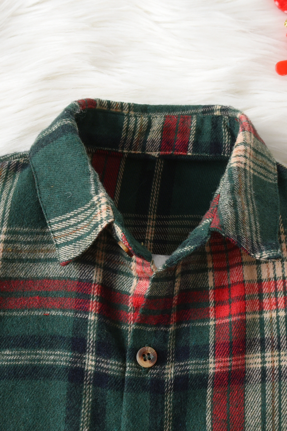 Green Plaid Long Sleeve Button Down Shirt