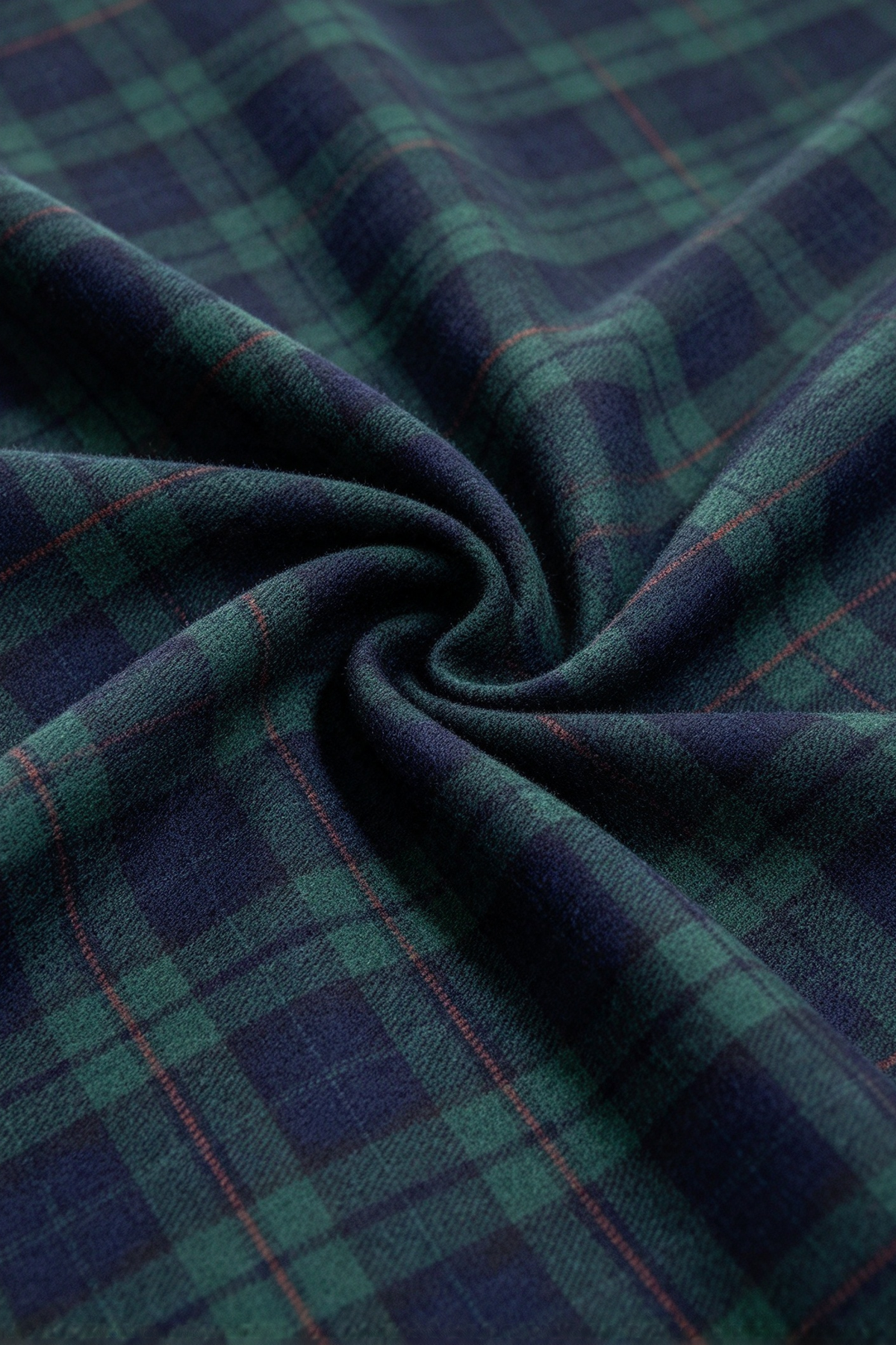 Dark Green Tartan & Velvet Lapel Single Breasted 2-Piece Suit