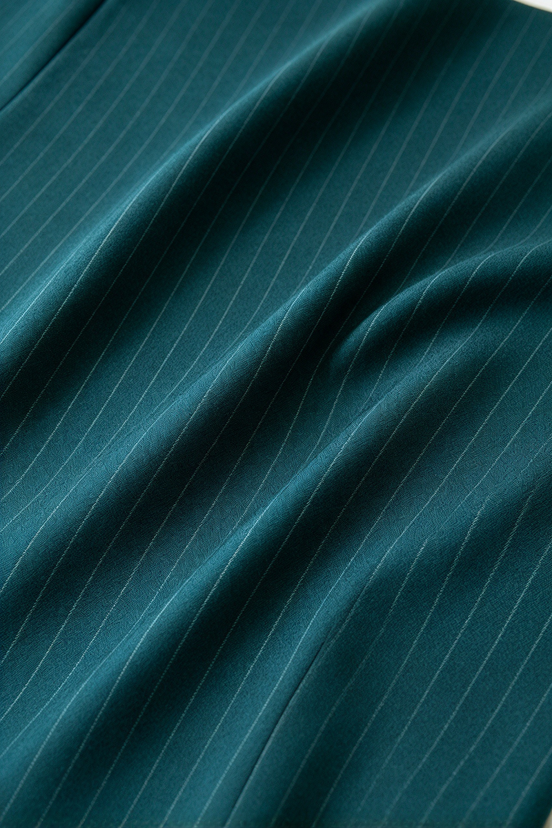 Boys Teal Pinstripe with Contrast Trousers 2-Piece Suit