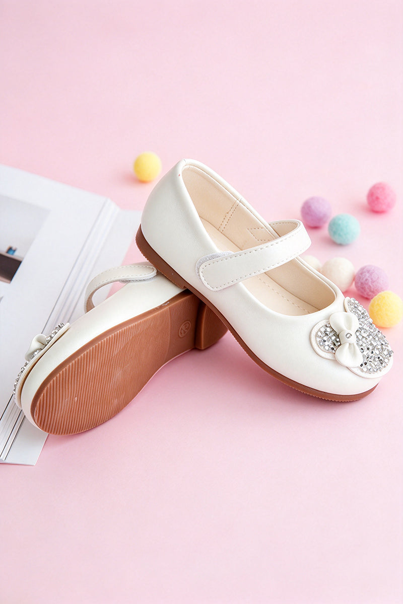 Girls Rose Gold Mary Jane Shoes