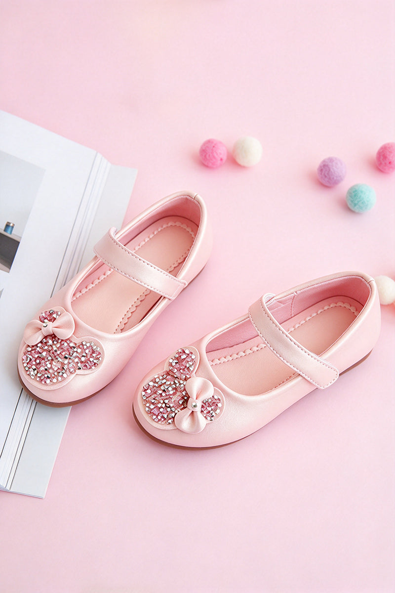 Girls Rose Gold Mary Jane Shoes