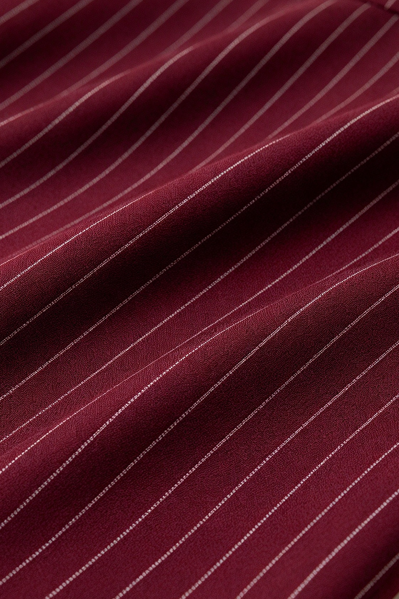 Boys Burgundy Pinstripe with White Trim 2-Piece Suit