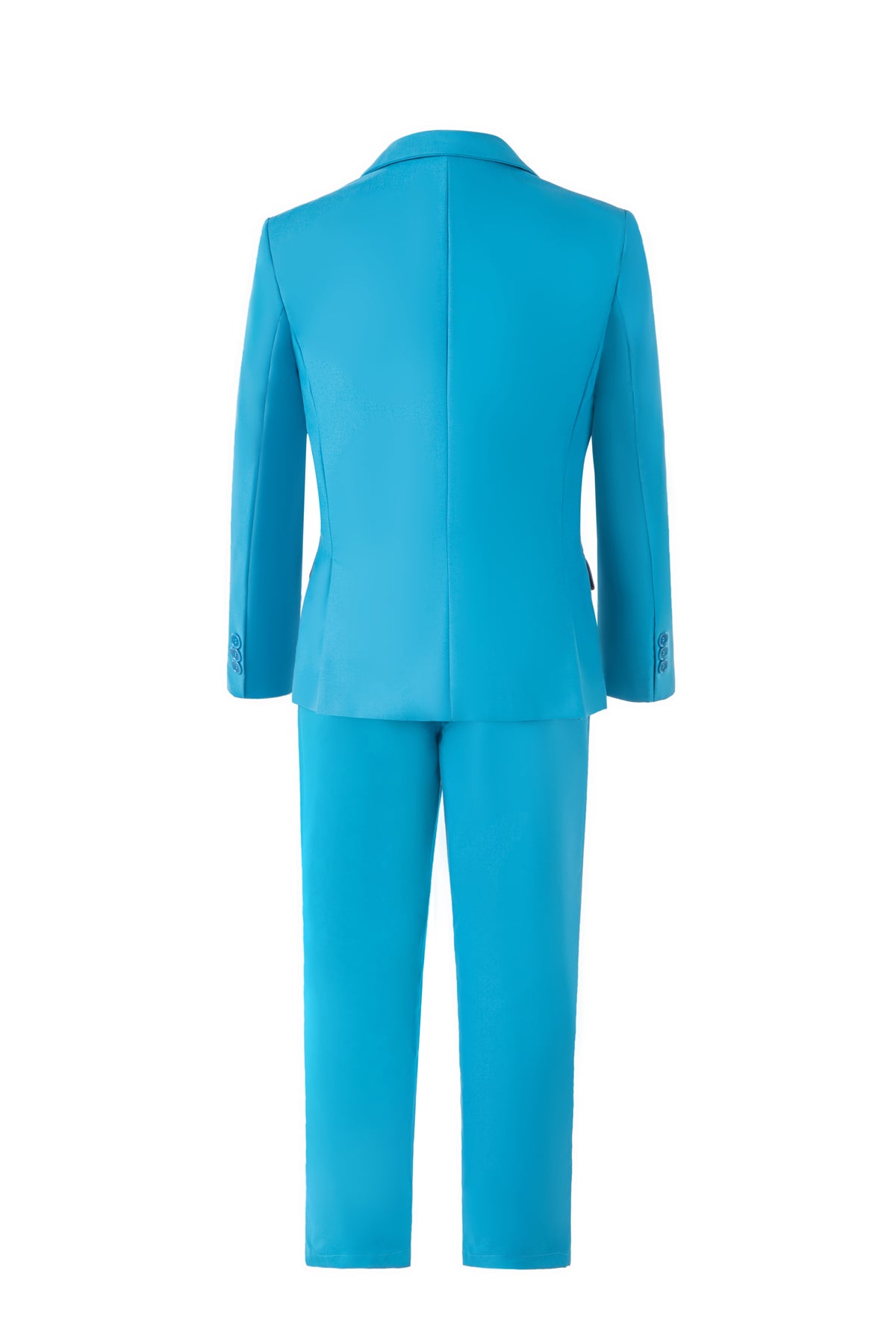 Turquoise 3-Piece Suit Set Single Breasted Formal Outfit