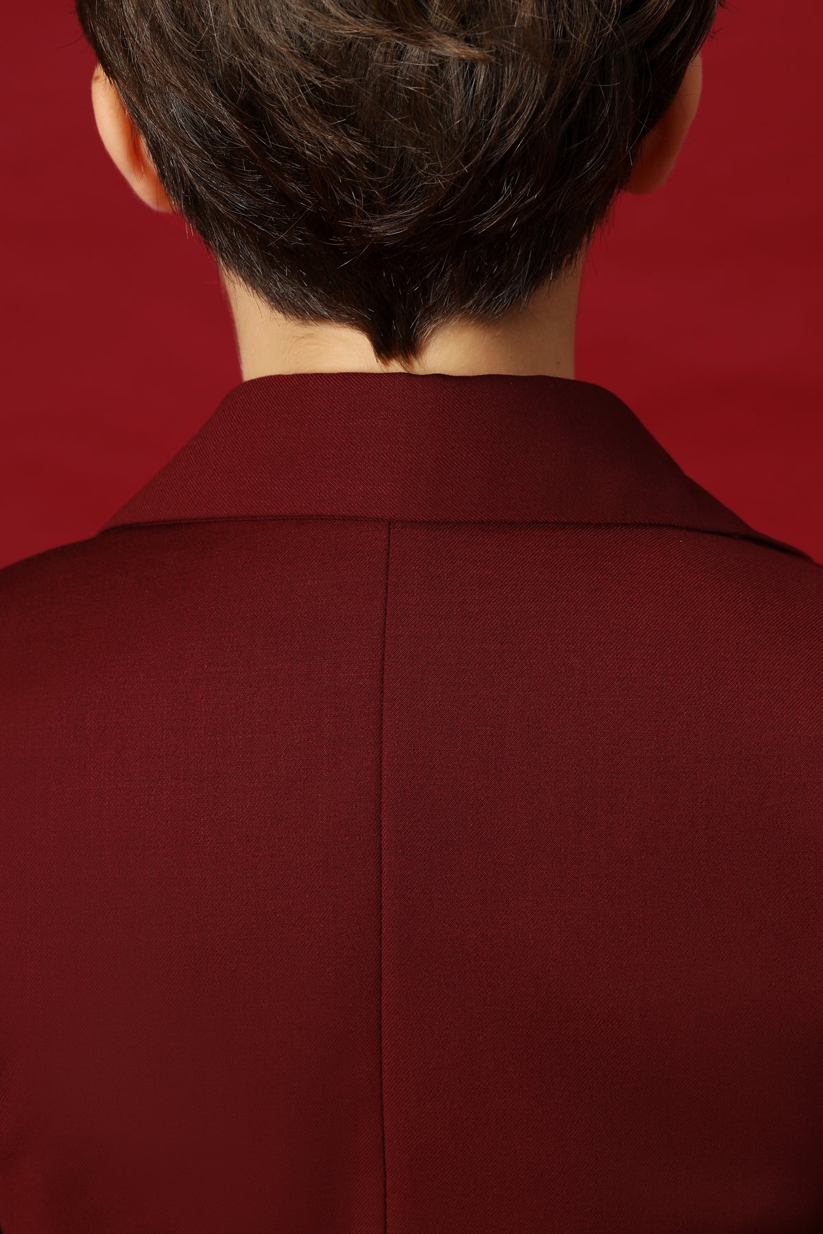 Burgundy 3-Piece Suit Set Single Breasted Formal Outfit