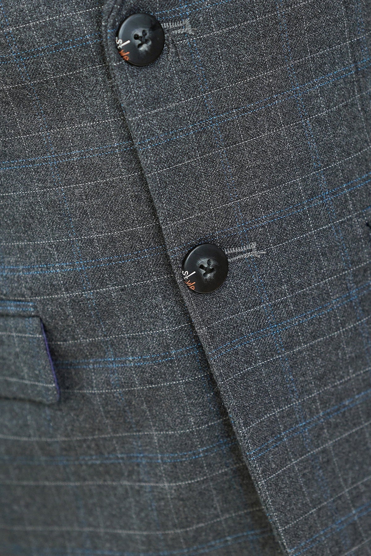 Black Small Plaid 3-Piece Suit Set Single Breasted Formal Outfit