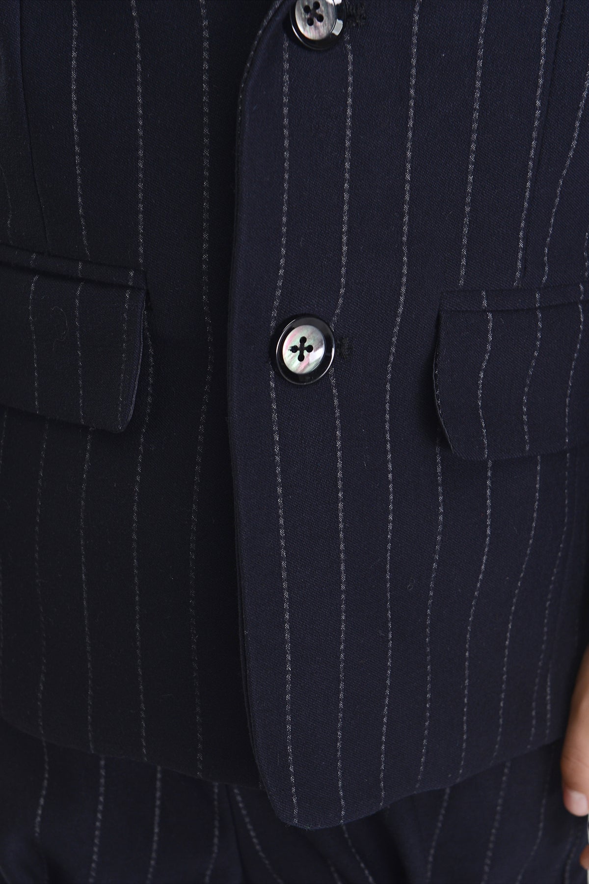 Black Striped 3-Piece Suit Set Single Breasted Formal Outfit