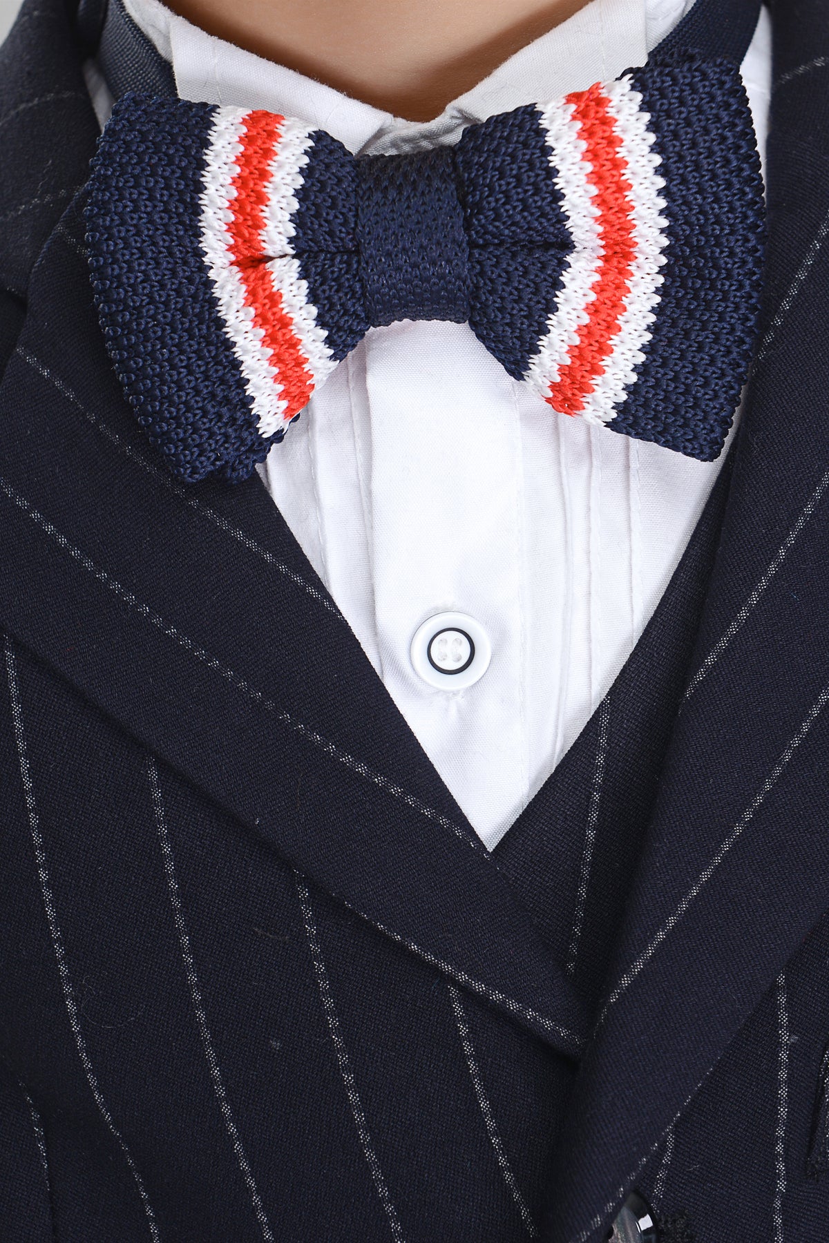 Black Striped 3-Piece Suit Set Single Breasted Formal Outfit