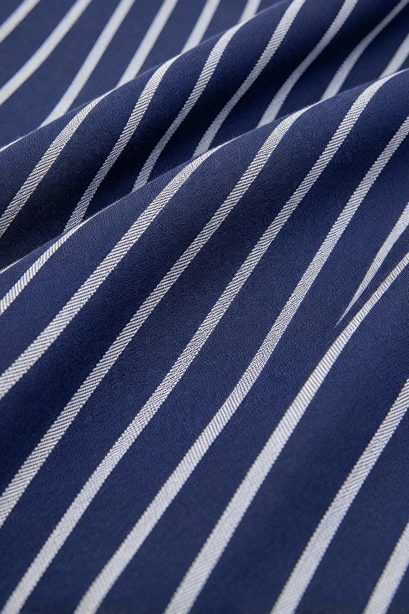 Boys Blue Striped 2-Piece Suit with Peak Lapel