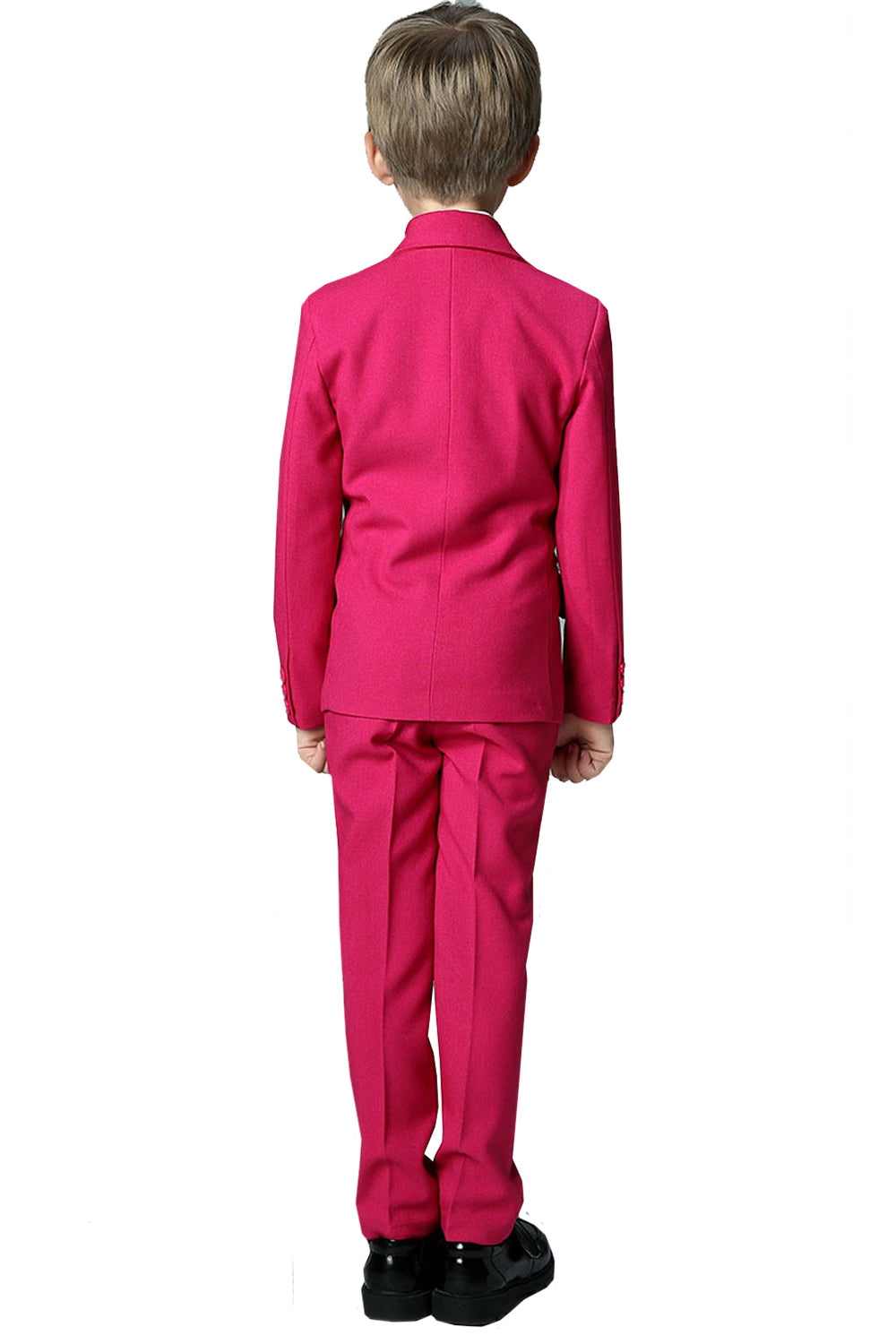 Boys Hot Pink Single Breasted 2-Piece Suit Set