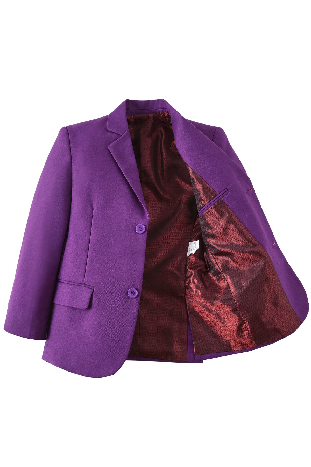 Boys Purple Single Breasted Jacket
