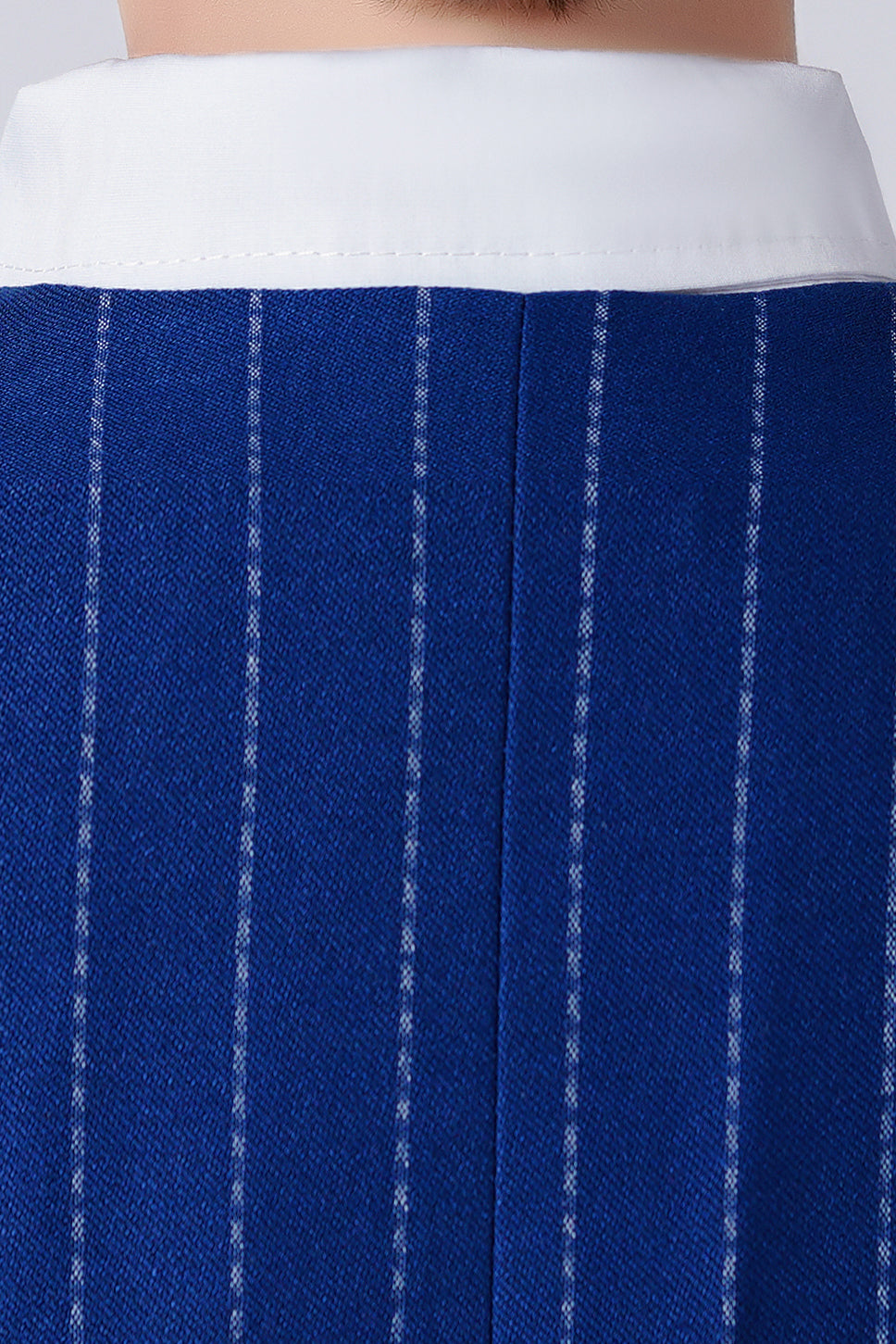 Boys Royal Blue Pinstripe Single Breasted Vest 2-Piece Suit Set