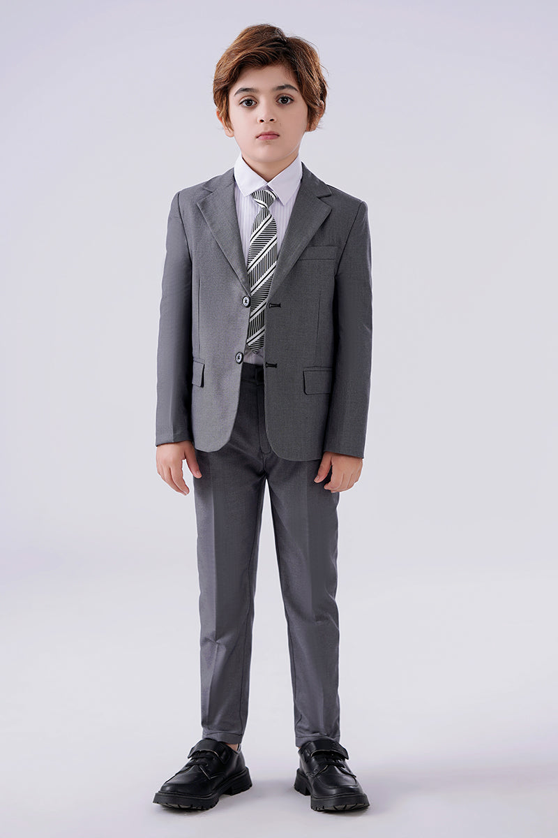 Boys Grey 2-Piece Suit for Weddings