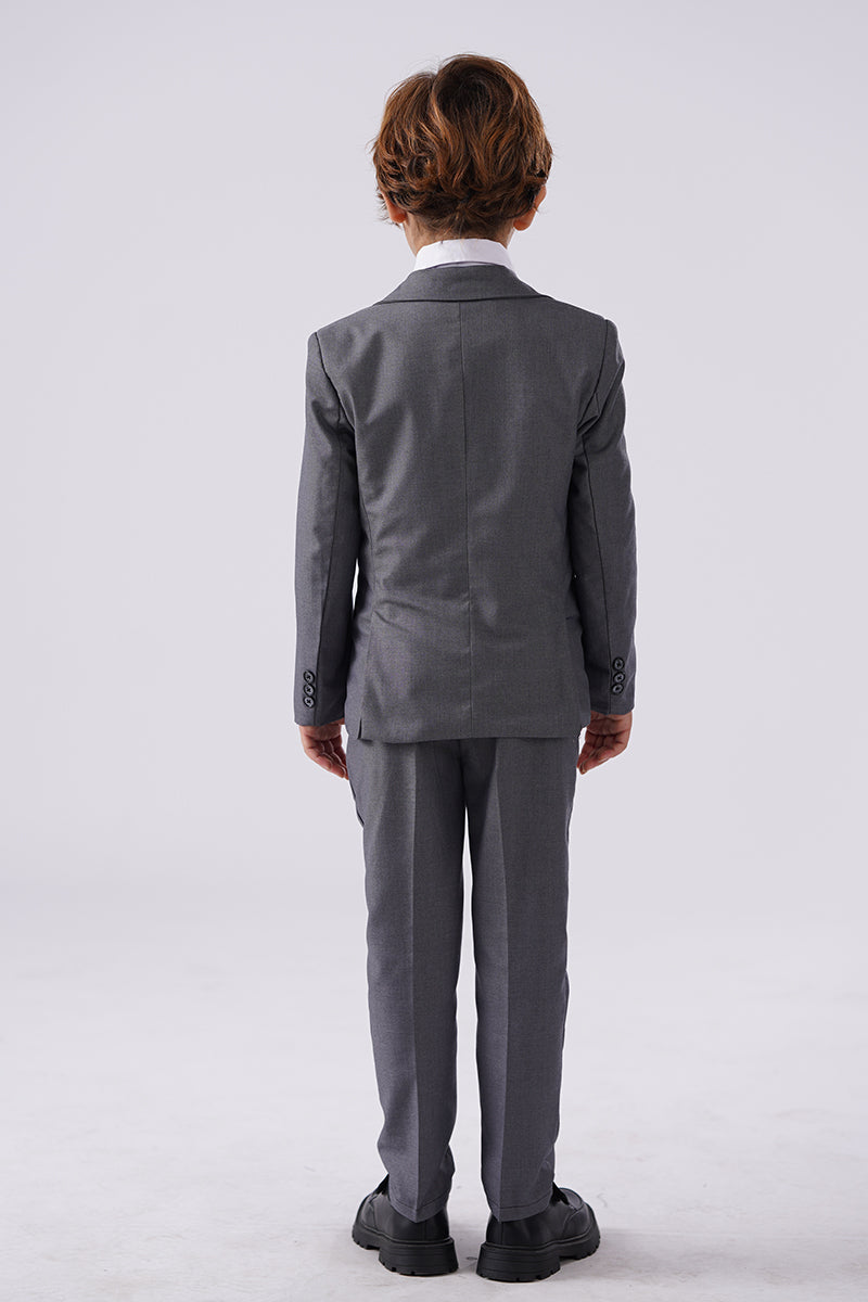 Boys Grey 2-Piece Suit for Weddings