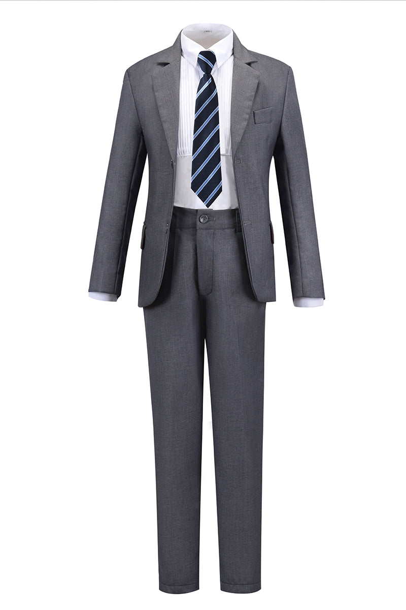 Boys Grey 2-Piece Suit for Weddings
