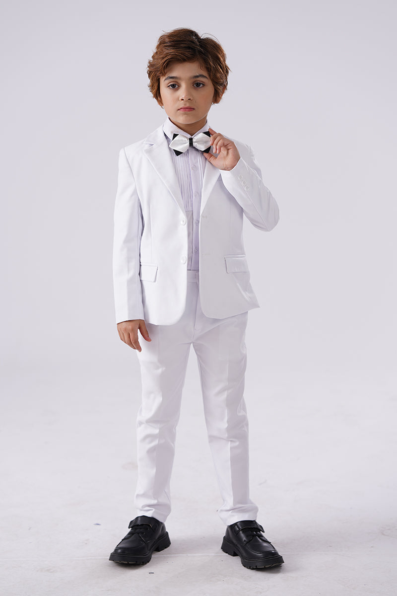Boys White Tuxedo 2-Piece Suit