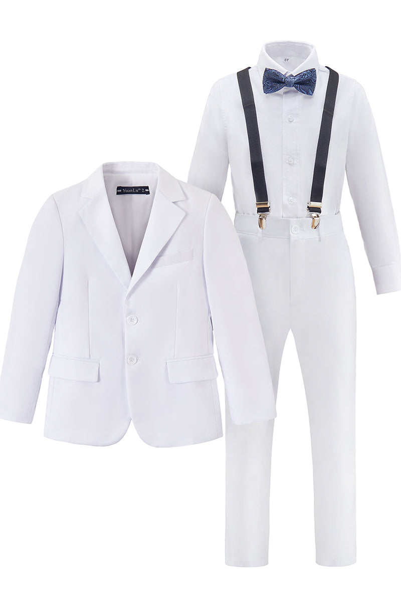 Boys White Tuxedo 2-Piece Suit