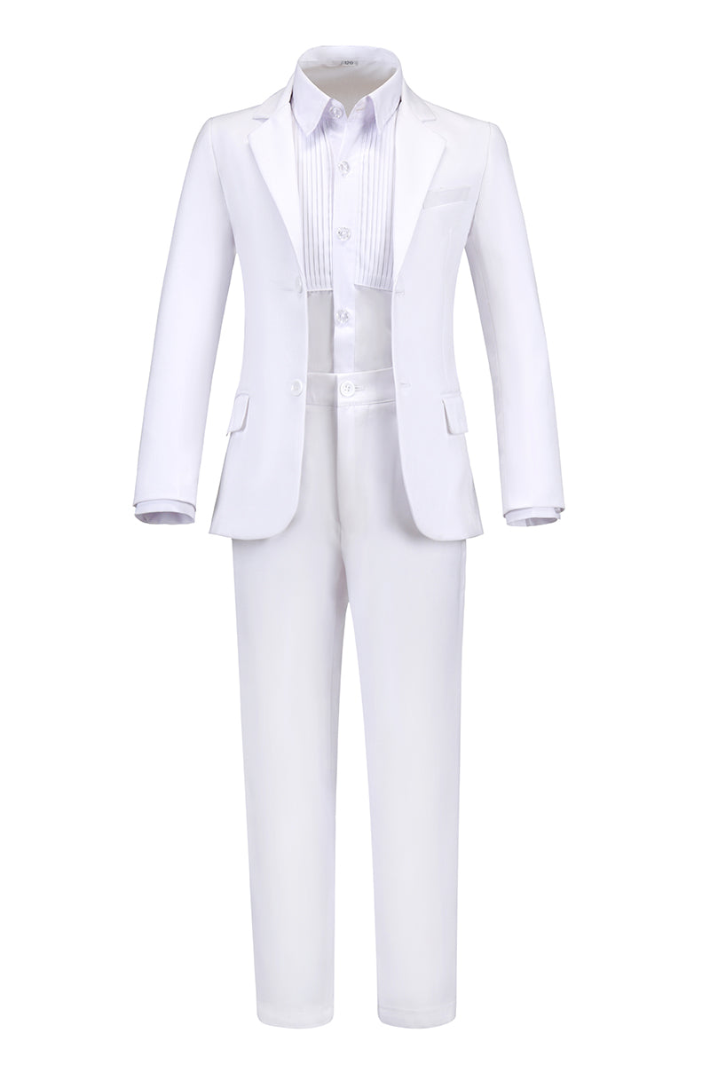 Boys White Tuxedo 2-Piece Suit