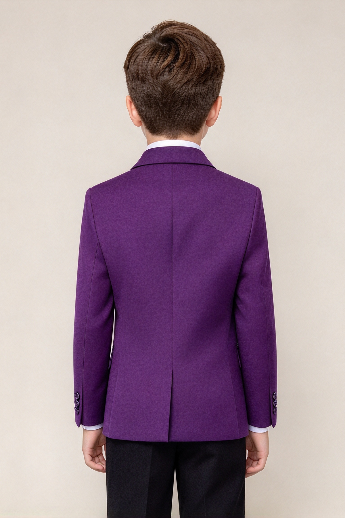 Boys Purple Single Breasted Jacket