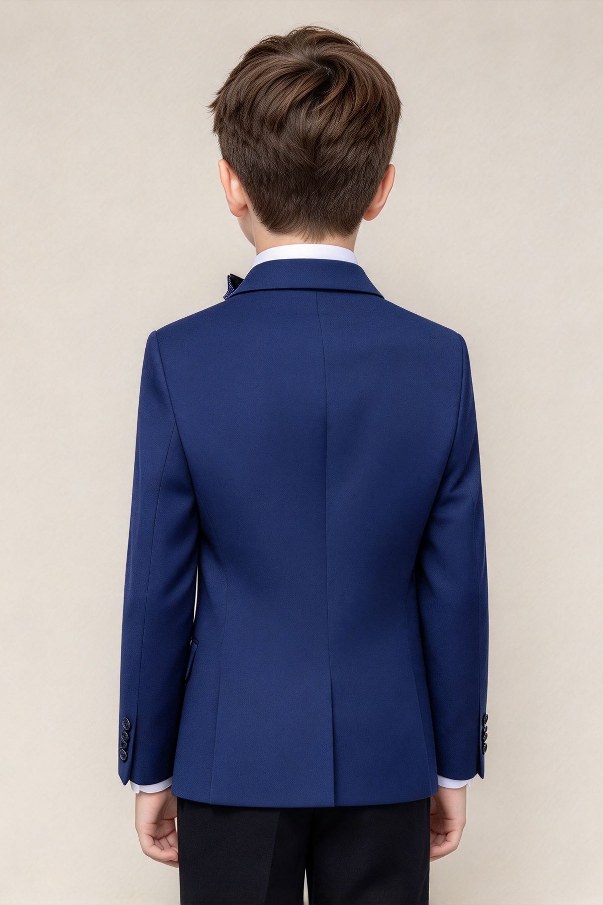 Boys Navy Blue Single Breasted Suit Jacket