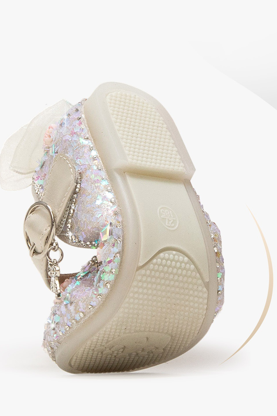 Pink Glitter Crystal Mary Jane Princess Shoes