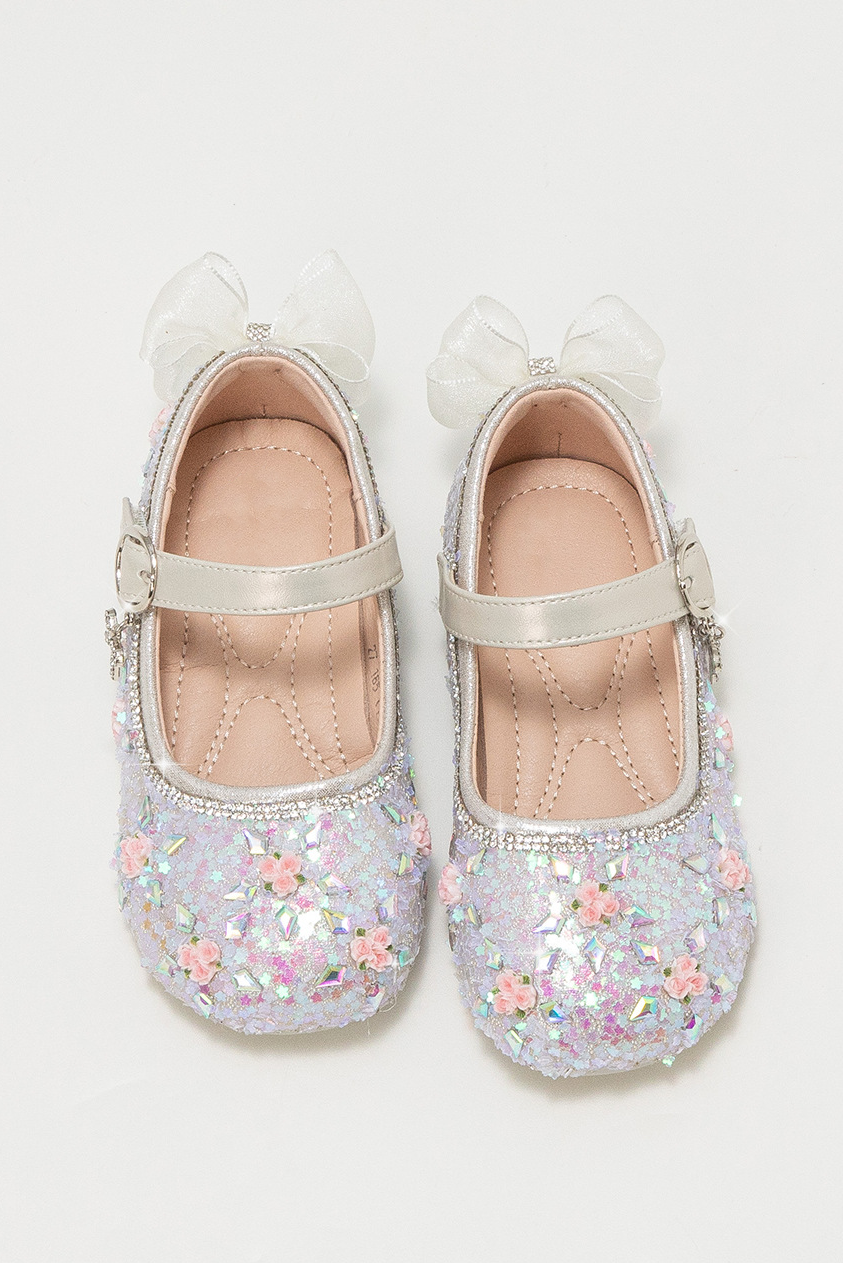 Pink Glitter Crystal Mary Jane Princess Shoes