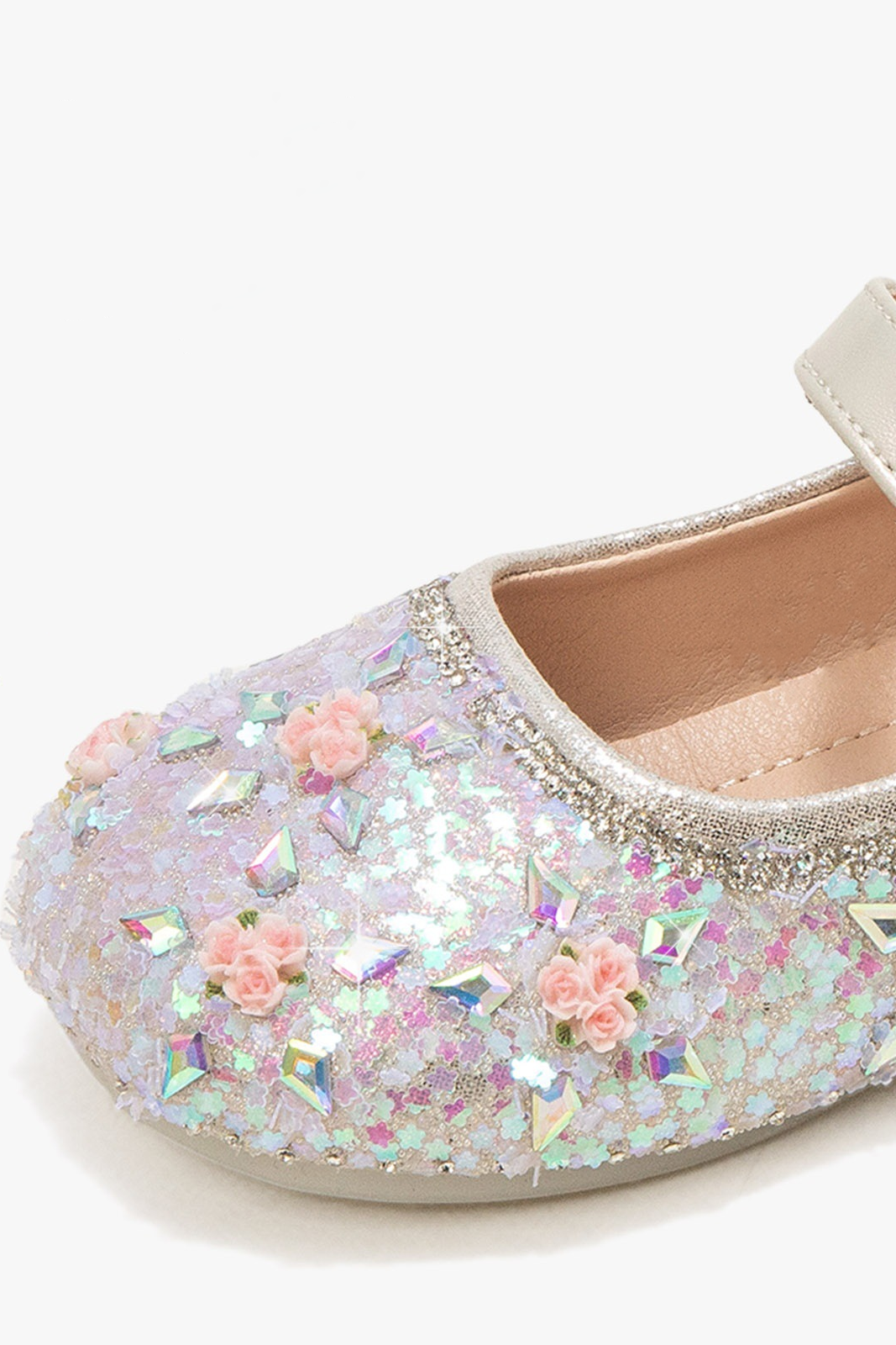 Pink Glitter Crystal Mary Jane Princess Shoes
