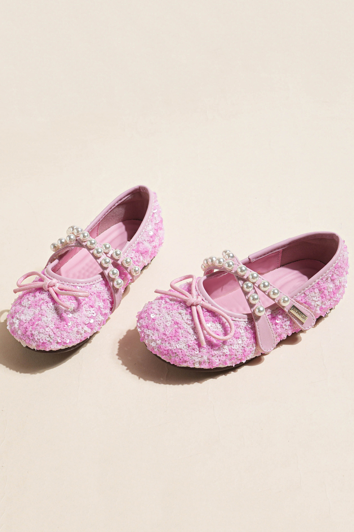 Light Blue Sequin Pearl Mary Jane Princess Shoes