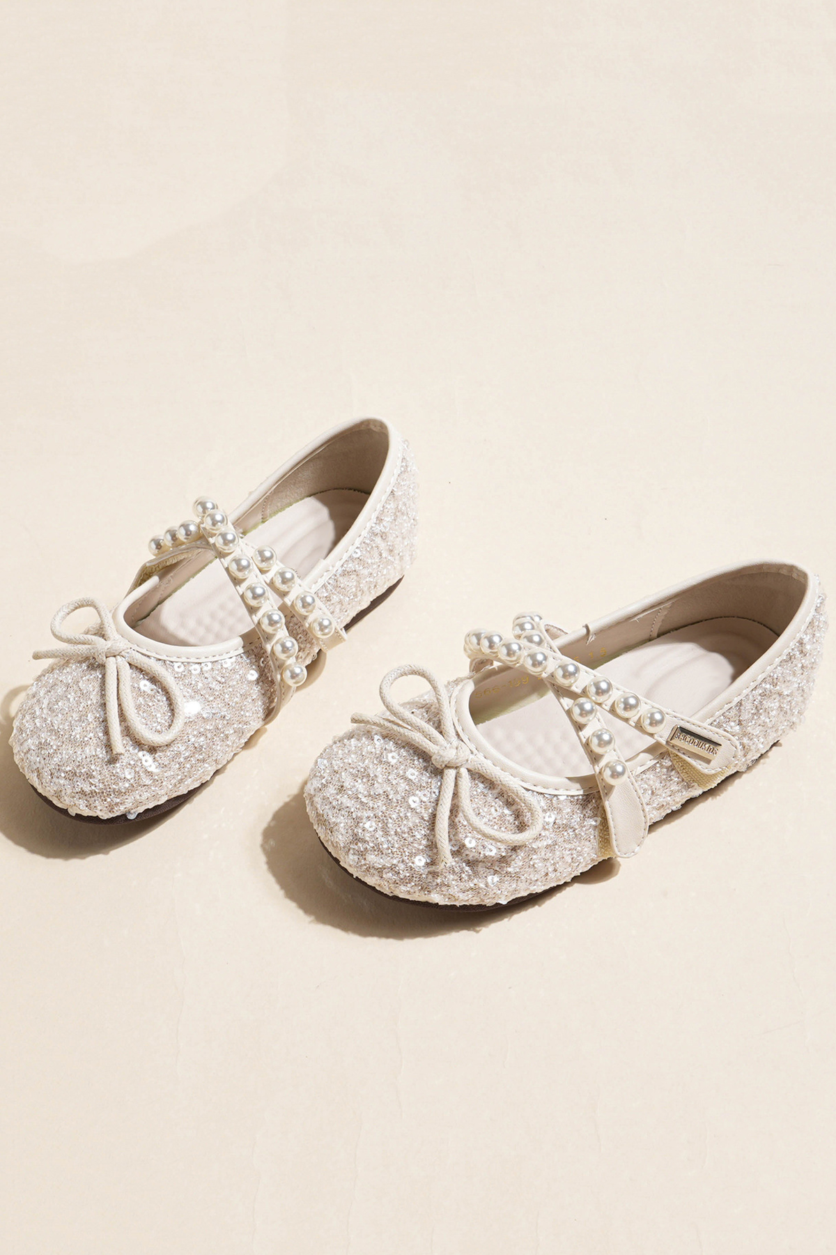 Light Blue Sequin Pearl Mary Jane Princess Shoes